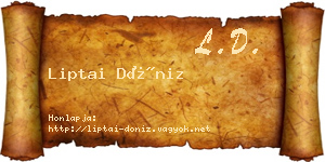 Liptai Döniz névjegykártya